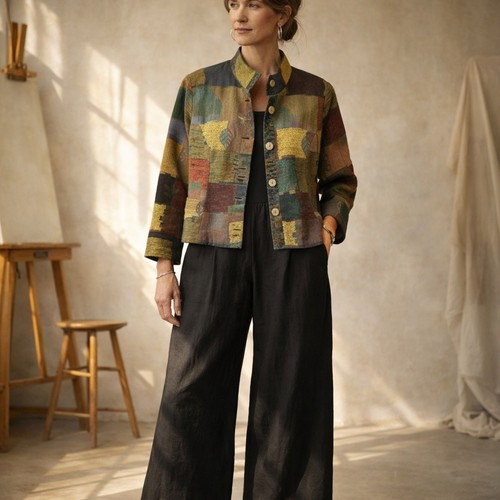 Giacca arazzo patchwork